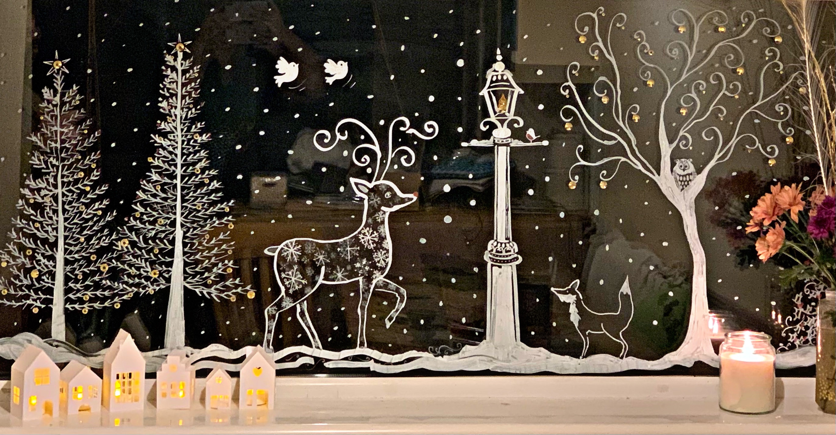 Winter Wonderland Window Painting  Christmas window painting, Winter window,  Window painting