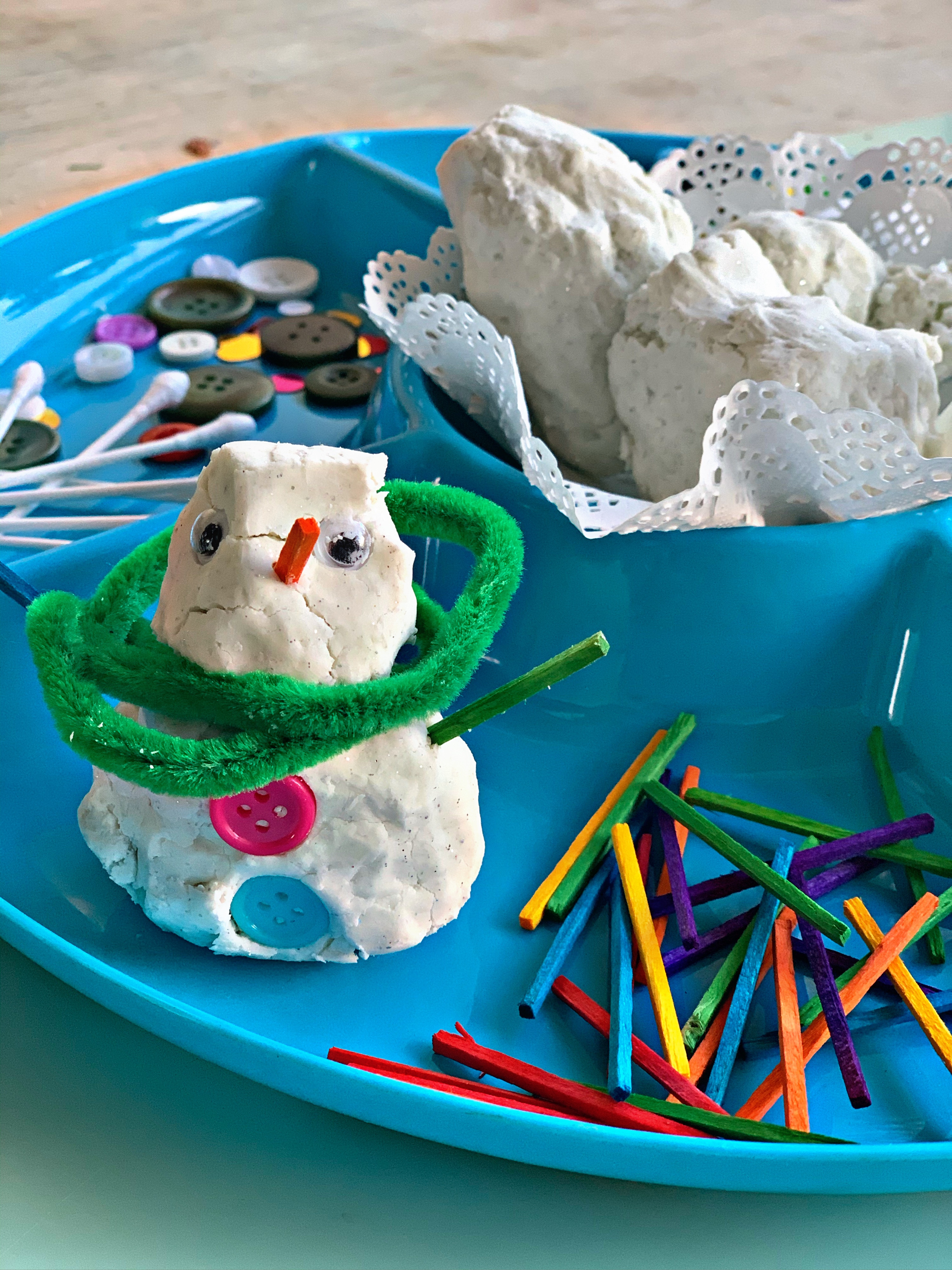 Winter Party Favors: DIY Snow Dough - Inspired by Family