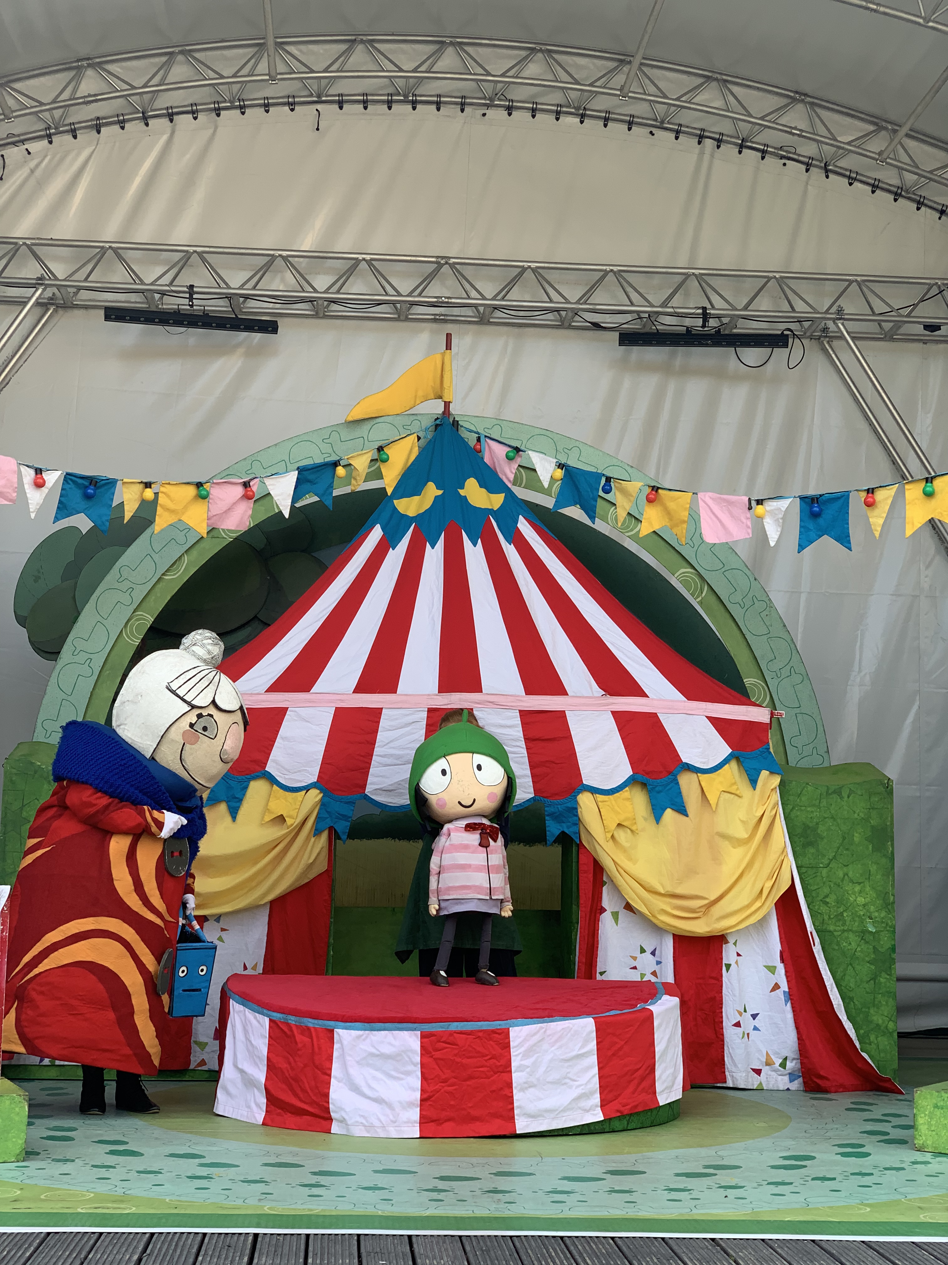 Sarah and Duck at the outdoor amphitheater