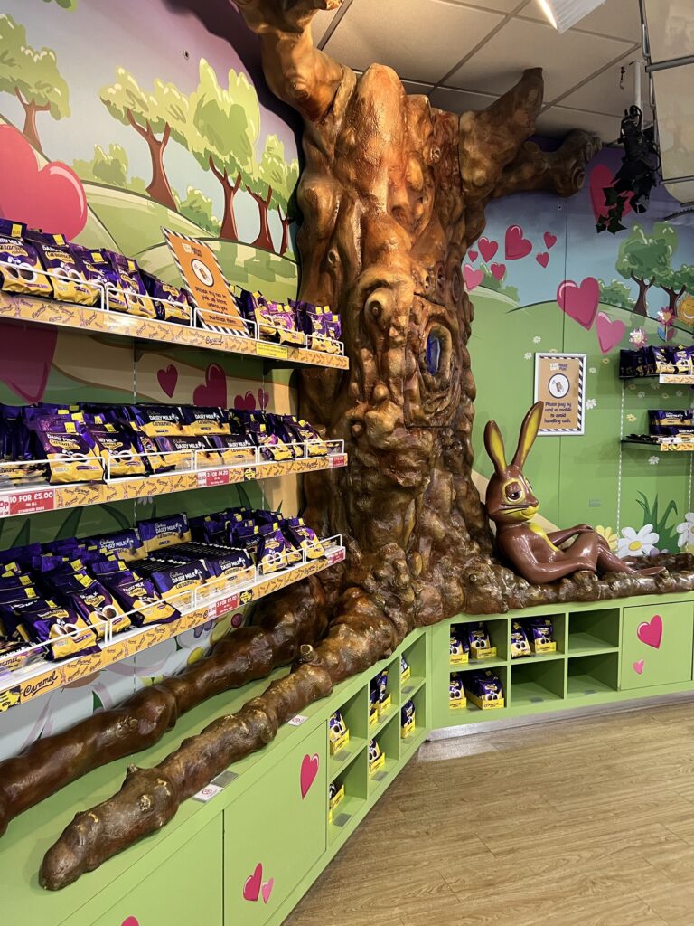 An easter tree in a store.
